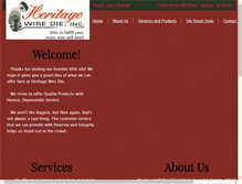 Tablet Screenshot of heritagewiredie.com